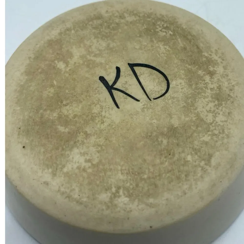 Karen Donleavy Black Cat Bowl on a Branch Studio Pottery signed KD‎